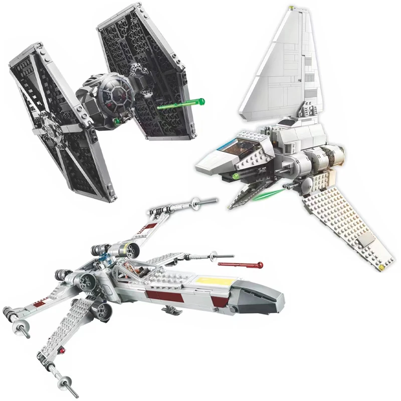 

X-wing Imperial Tie Fighter Shuttle star&wars Model Bricks Compatible 75301 75300 75302 Starship Building Blocks Toys gifts