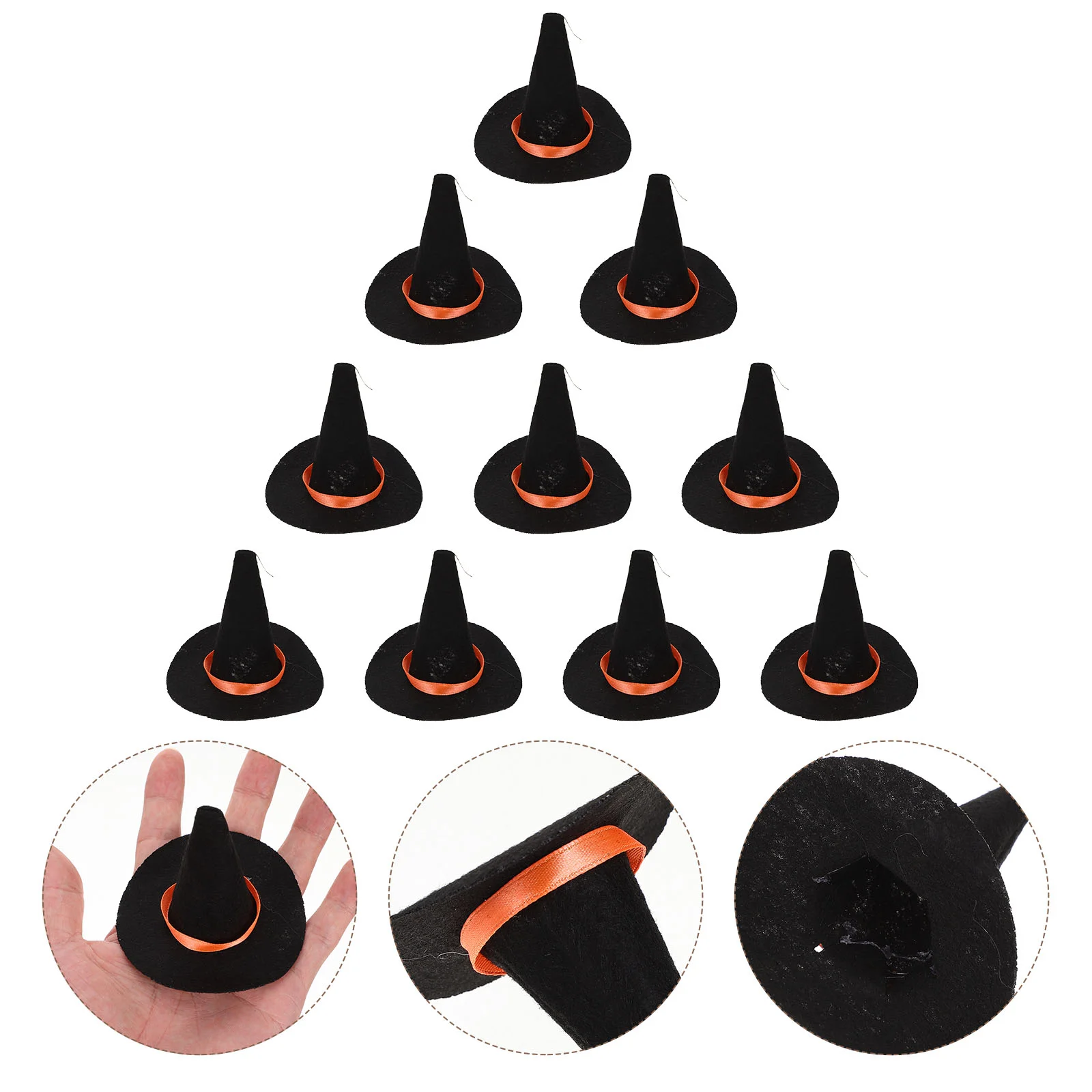 

Felt Witch Hat Hats Bottle Covers Miniature Halloween Topper Party Favors Tiny Gifts