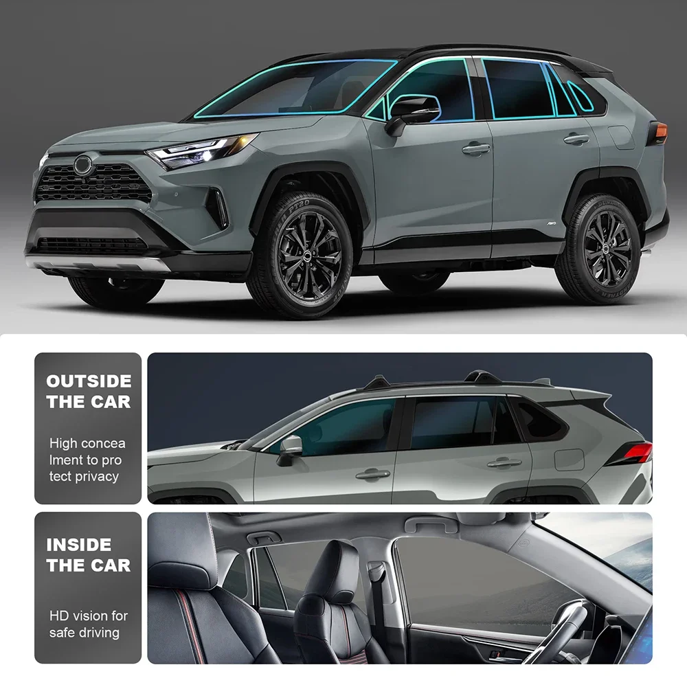 Тонирующая пленка для конфиденциальности окна автомобиля Toyota RAV4 2019 2020 2021 2022 2023 2024