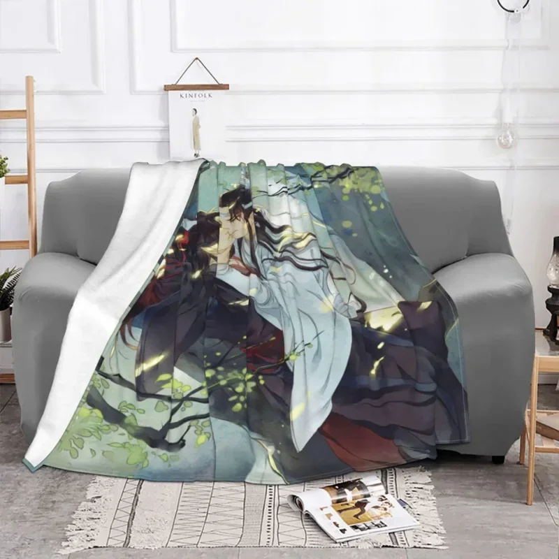 

Mo Dao Zu Shi Fleece Spring Autumn Anime Breathable Ultra-Soft Throw Blanket For Bedding Car Rug Piece