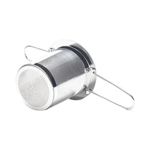 double handles tea infuser stainless steel loose tea strainer filter folding handle for cups