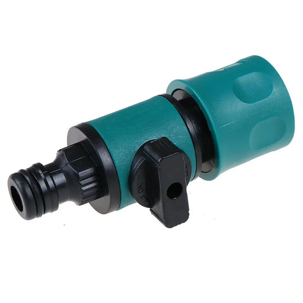 Plastic Garden Hose Quick Connect with Shutoff Valve Quick Connectors with Valve for Water Hose Coupling Quick Release Kit