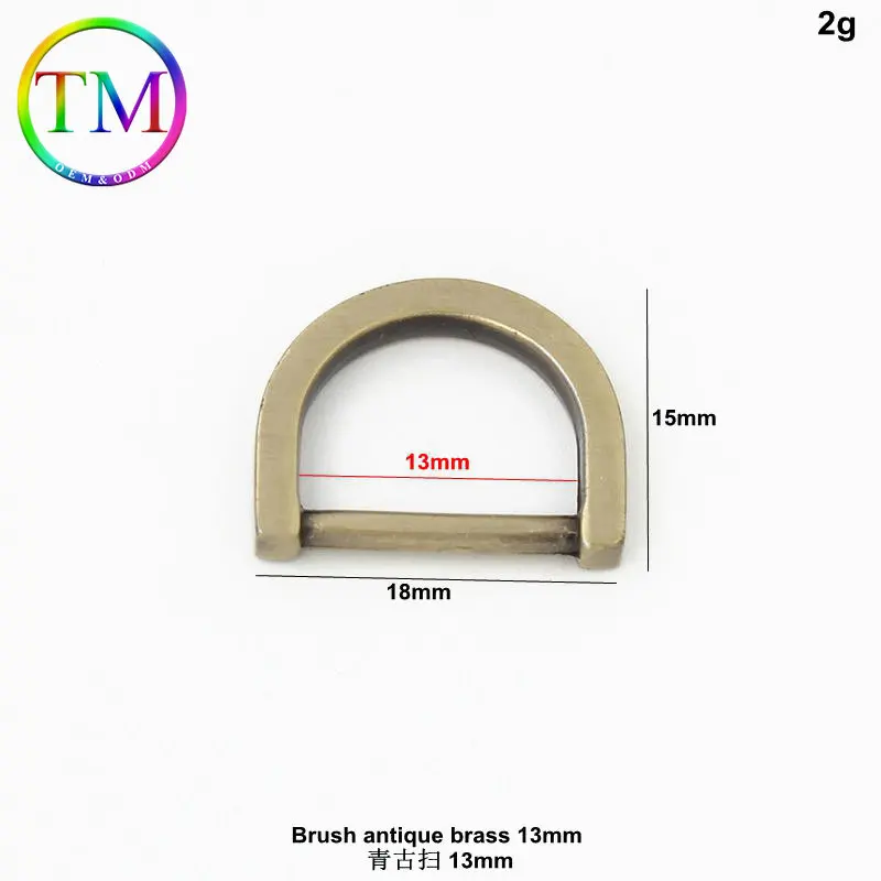 10-50Pcs Top Quality Metal Flat D Ring Clasps Bag Strap Pressure Casting Connector Buckles Handbag Hardware Accessoriess