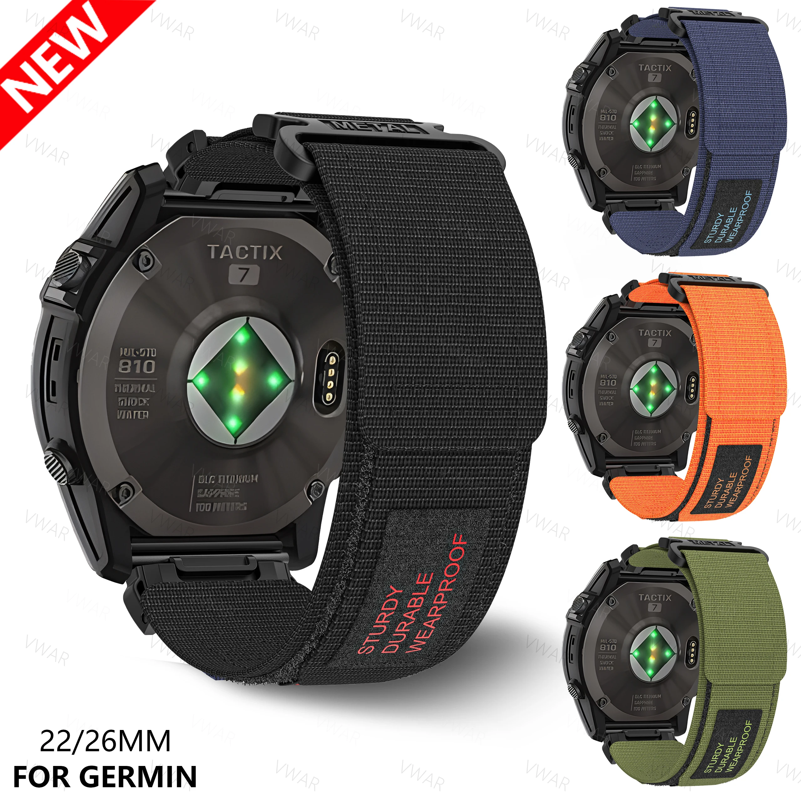 Нейлоновый ремешок для Garmin Fenix 7 6X 6S 6 Pro 5X 5S 3HR