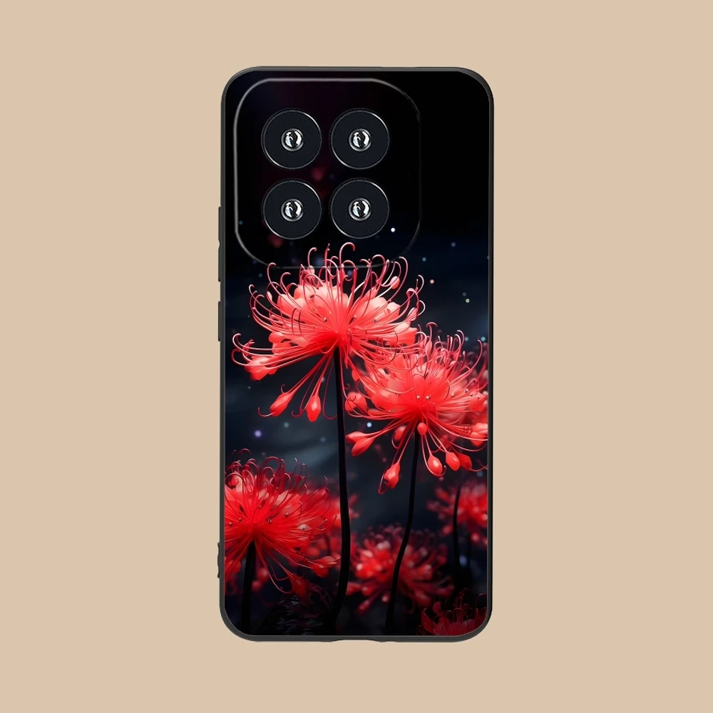 Чехол для мобильного телефона с красным пауком и лилией Xiaomi 14 13 12 11 10 9 T Ultra Lite Pro S SE