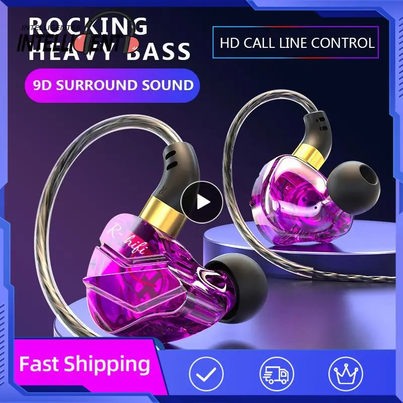 

Noise Cancel Headphone Sports Headset 9d Surround Jack Metal Wired Earphones 3.5mm Wired Headset For For Iphone S16