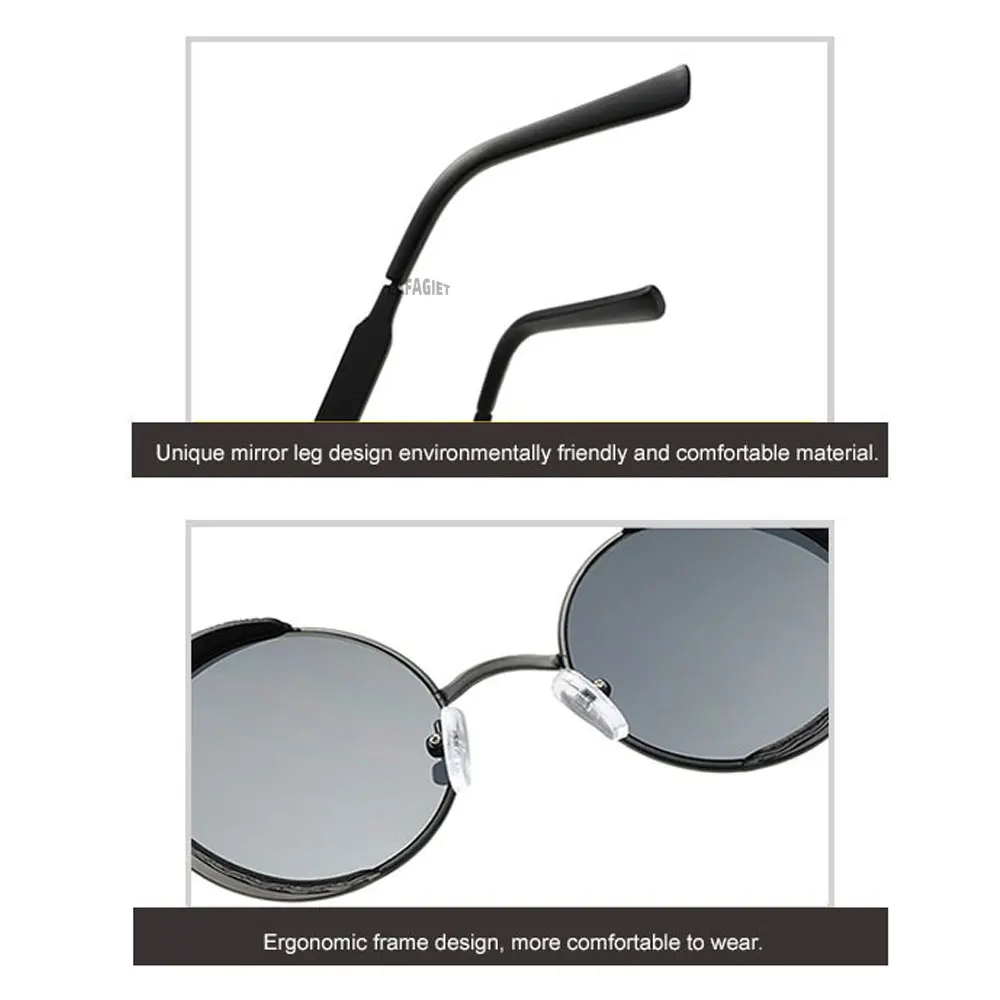 Модные металлические солнцезащитные очки в стиле стимпанк винтажный брендовый