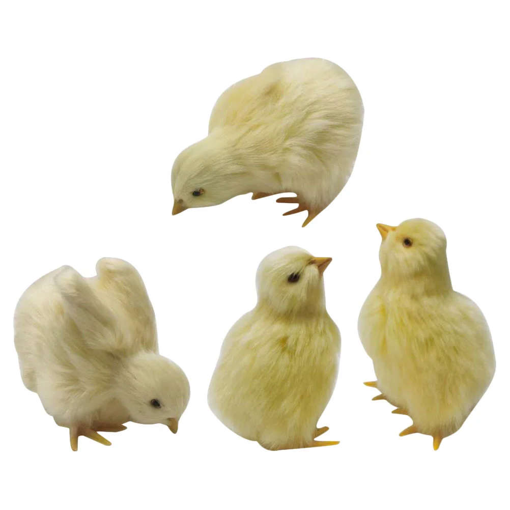 

Chick Chicken Toy Chicks Plush Toys Mini Baby Jumping Model Kids Stuffed Small Little Figurine Gift Furry Walking Fluffy