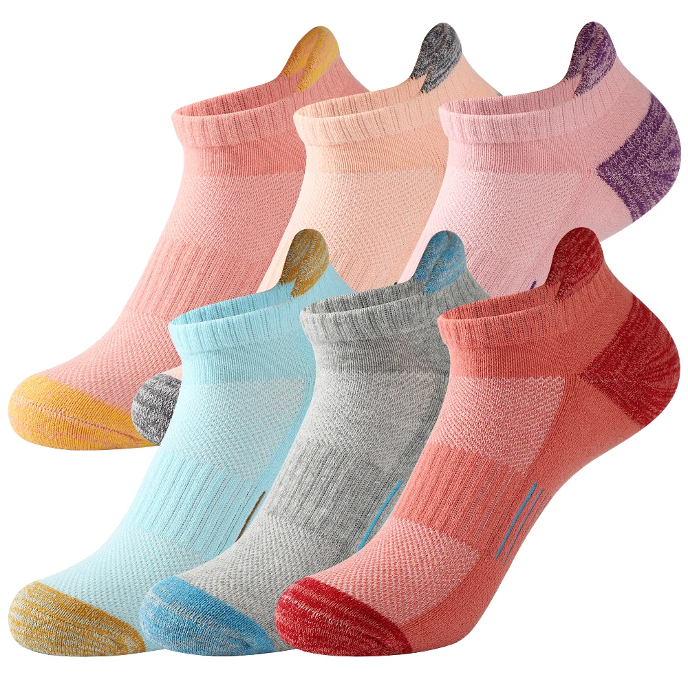 6 Pairs Sports Running Socks Women Athletic Cycling Ankle Socks Thin Breathable Quick Dry Marathon Fitness Short Low Cut Socks