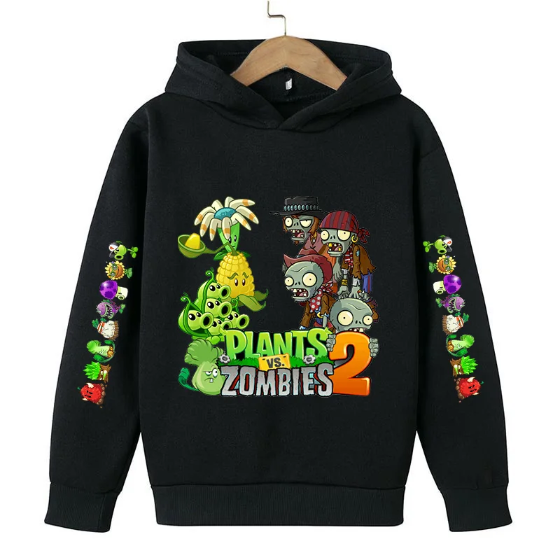 

2022Autumn Winter Plant Vs demon Print Children Hoodies Cartoon Game Boys Clothes Kids Streetwear Clothes For Teen Size 4-14 T