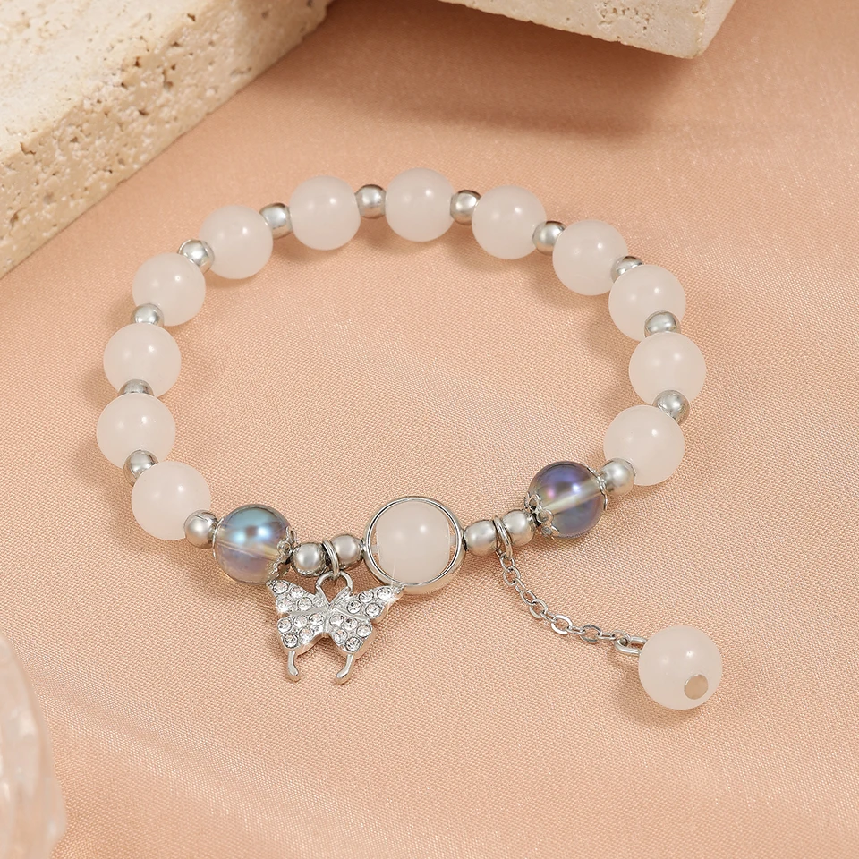 Новинка 2024 браслет FEEHOW с бусинами в виде ледяных трещин для женщин блестящий