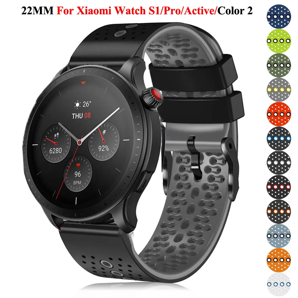 

22mm Silicone GTR3 Watch Band For Huami Amazfit GTR 4/3 Pro 2/2e/47mm/GTR2/Stratos3 2 Straps Bracelet Sport GT2/3 46mm Watchband