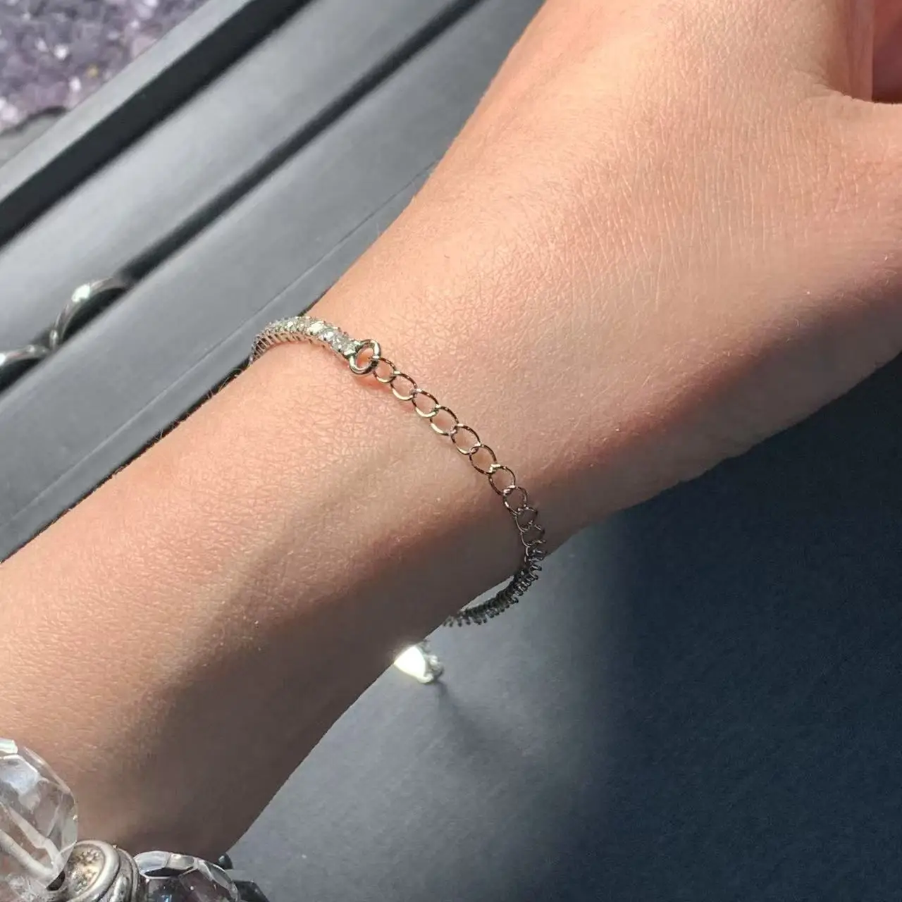 HEYYA Аметист Цитрин Теннисный Браслет