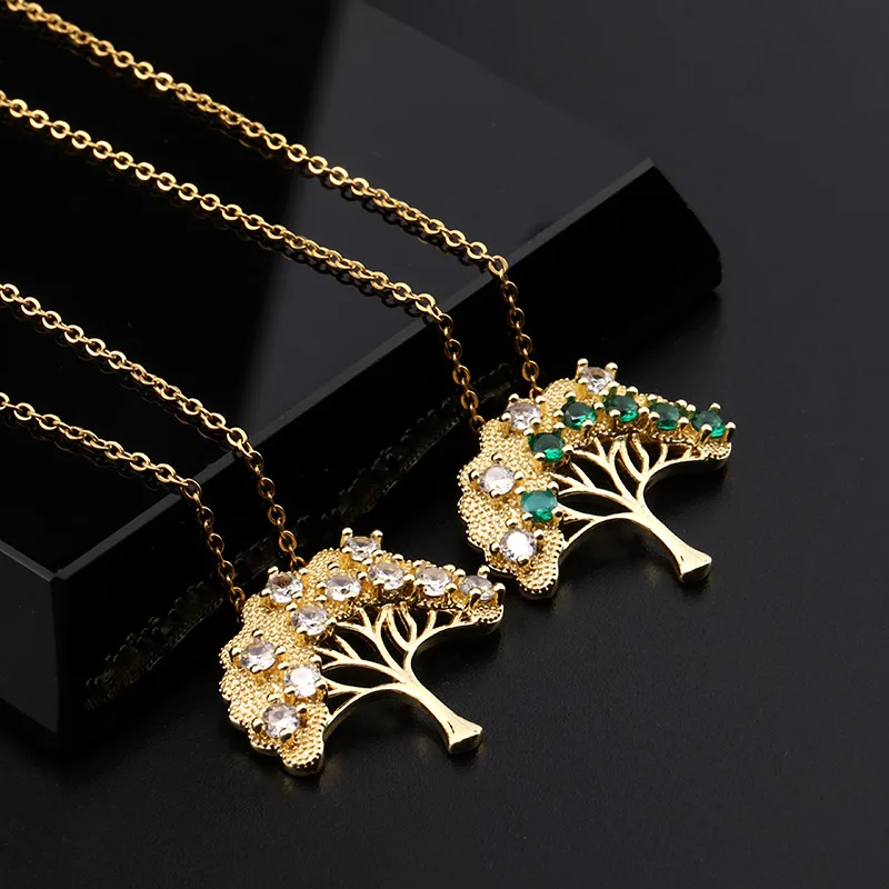 

Vintage Tree of Life Pendant Fashion Necklace Female Chain Choker Necklace