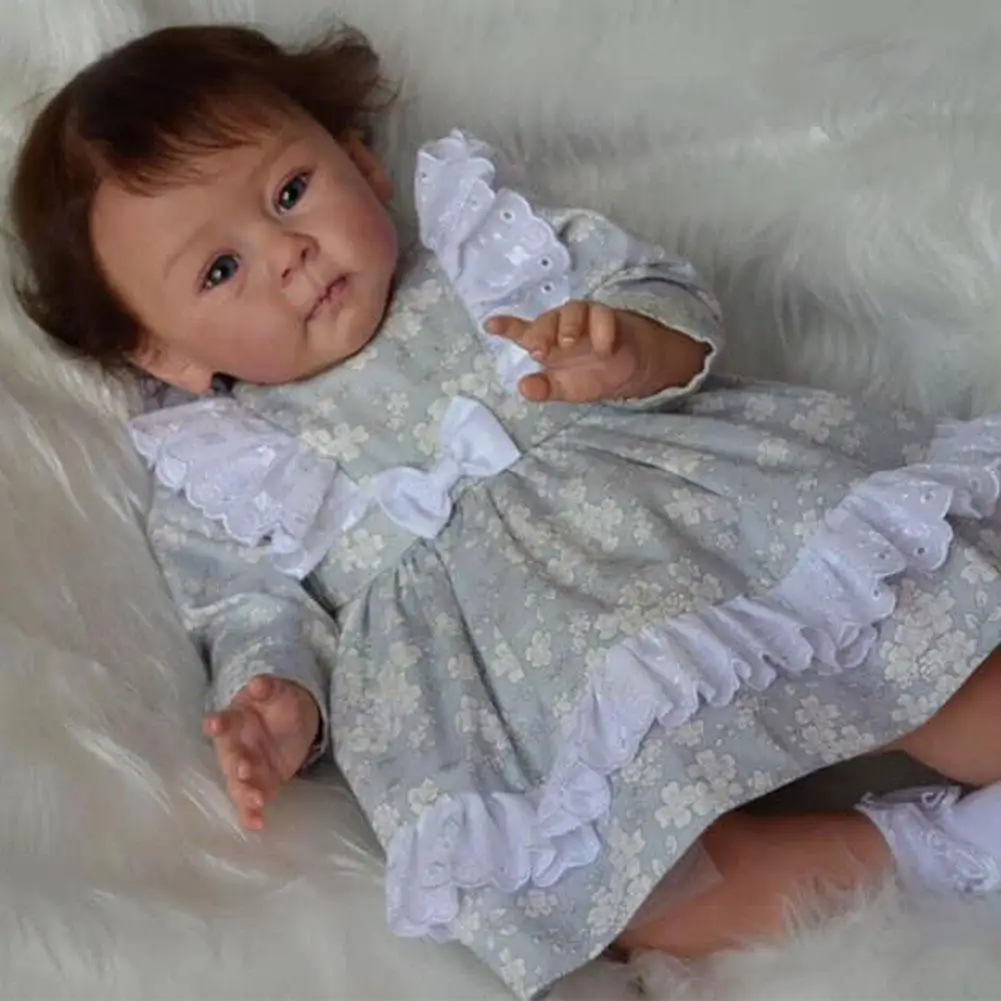 

58 см готовая кукла Huxley Reborn для маленьких девочек с многослойным качеством рисования вены 3D кожа высокие видимые слои W2F9