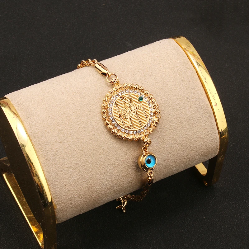 Новинка лидер продаж витая Цепочка турецкий браслет с монетами для женщин