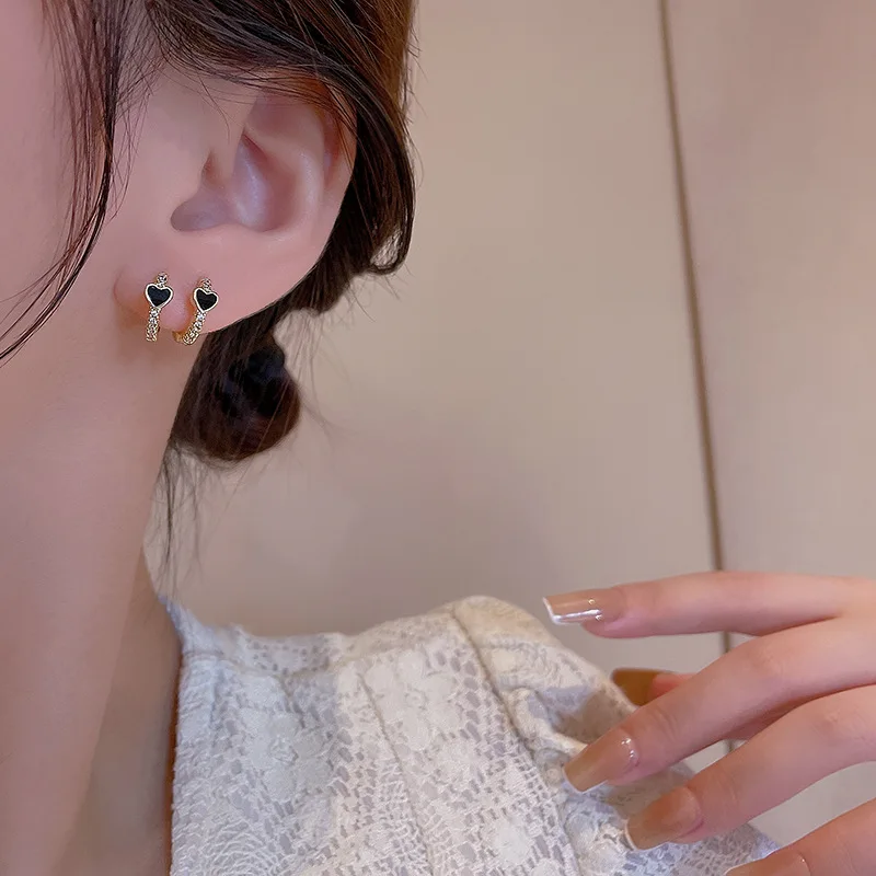

Clip On Heart Earrings For Jewelry Hoop Elegent Girl Party Birthday Fashion Bridal Drop Wedding Gift