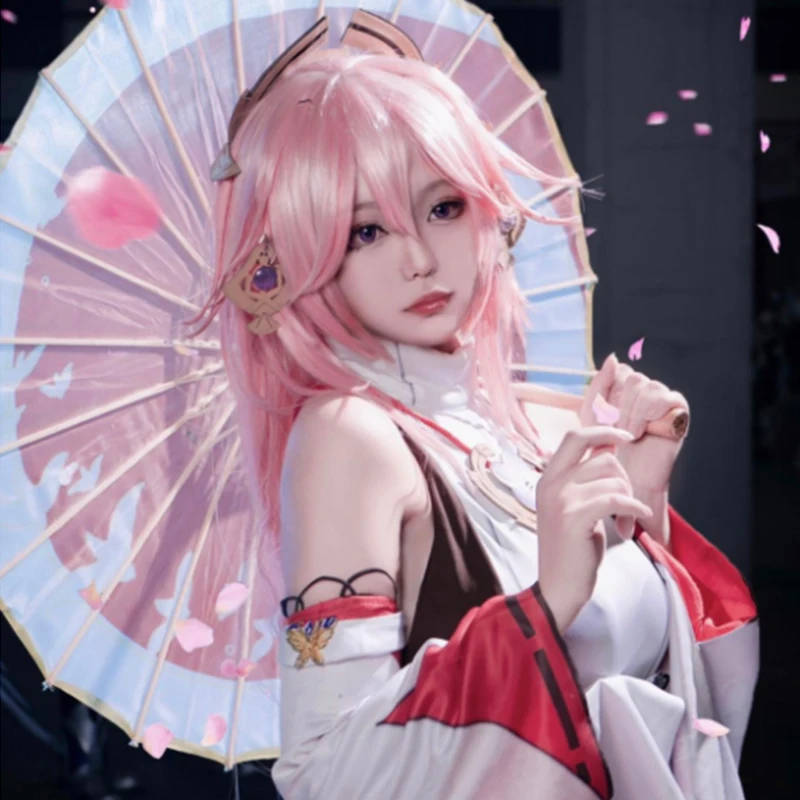 Женский костюм для косплевечерние Genshin Impact Yae Miko Guuji | Тематическая одежда и