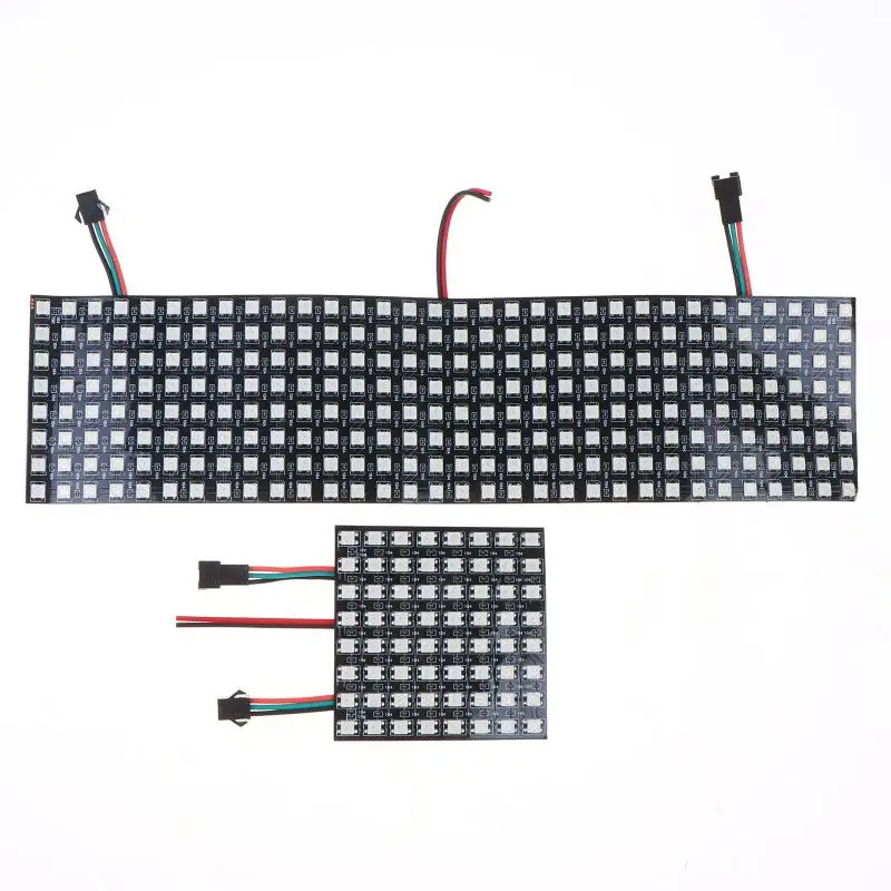 Фото Матричная панель WS2812B Smart Pixel Module 8x8 16x16 8x32, гибкая светодиодная панель с индивидуальной адресацией, цифровой экран WS2812 RGB, 5В №3