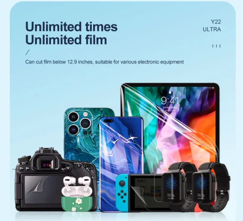 SUNSHINE Y22 Mesin Pemotong Film ULTRA Tak Terbatas Пленка WiFi + Bluetooth DIY Dapat Disesuaikan Di Bawah 12 9 Inci
