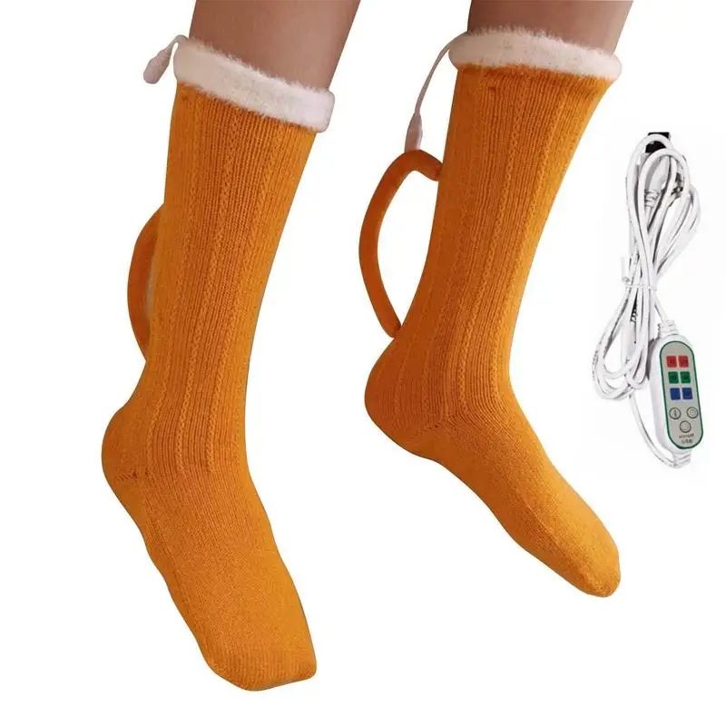 

Heated Socks For Skiing Washable Unisex Electric Heated Sock Winter Socks Winter Footwarmers For Cold Weather Hunting Hiking
