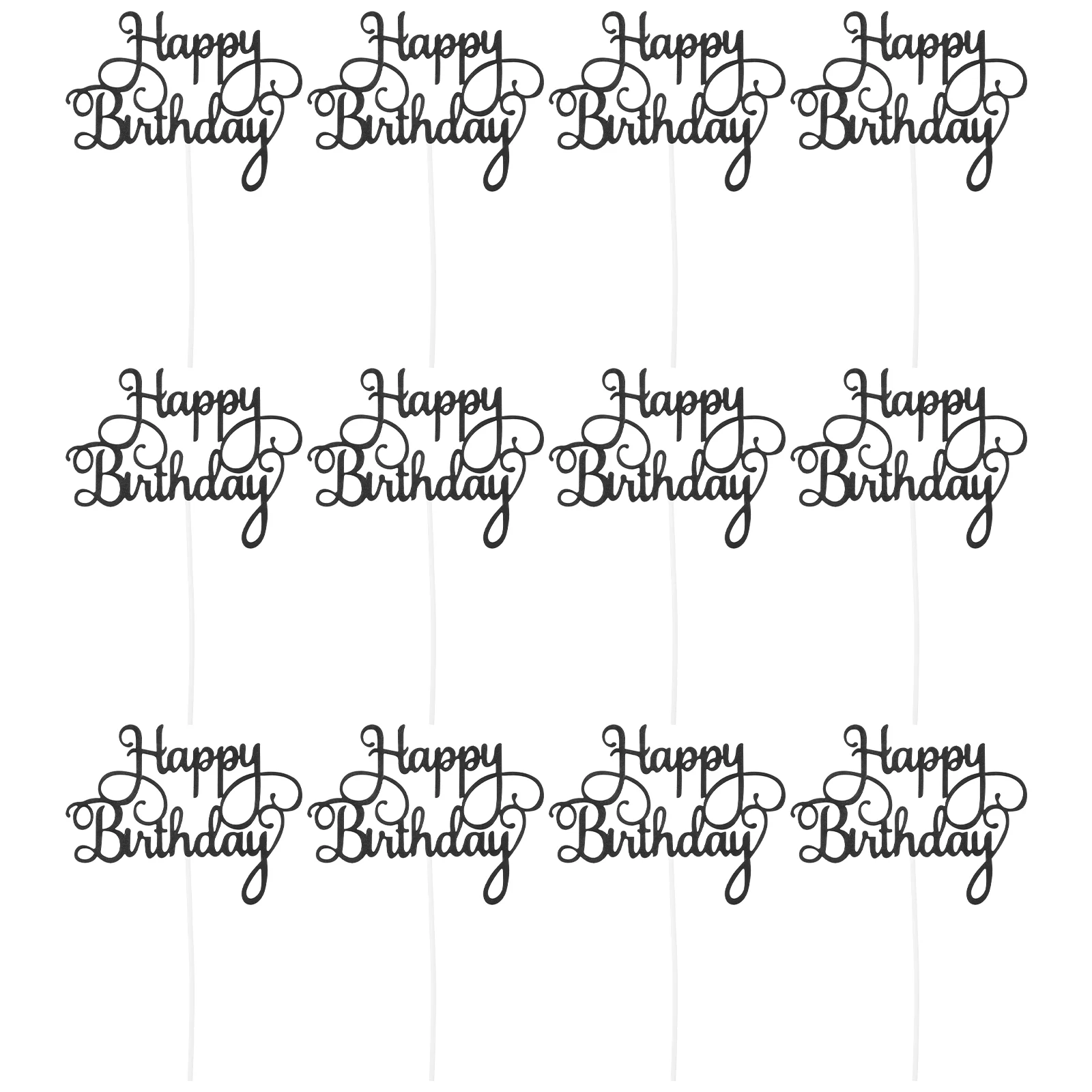 

Birthday Cake Picks Happy Flags Baby Props Shower Party Inserts Exquisite Paper Arrangement Cupcake Flower Delicate Fruit