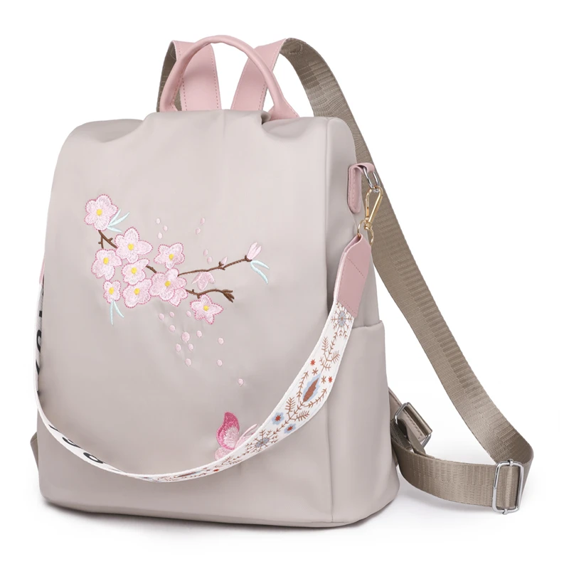 

Flower Softback Women Backpack Girls School Bags Bagpack Nylon Anti Theft Travel Backpacks Female Designer Brand Mochilas Mujer