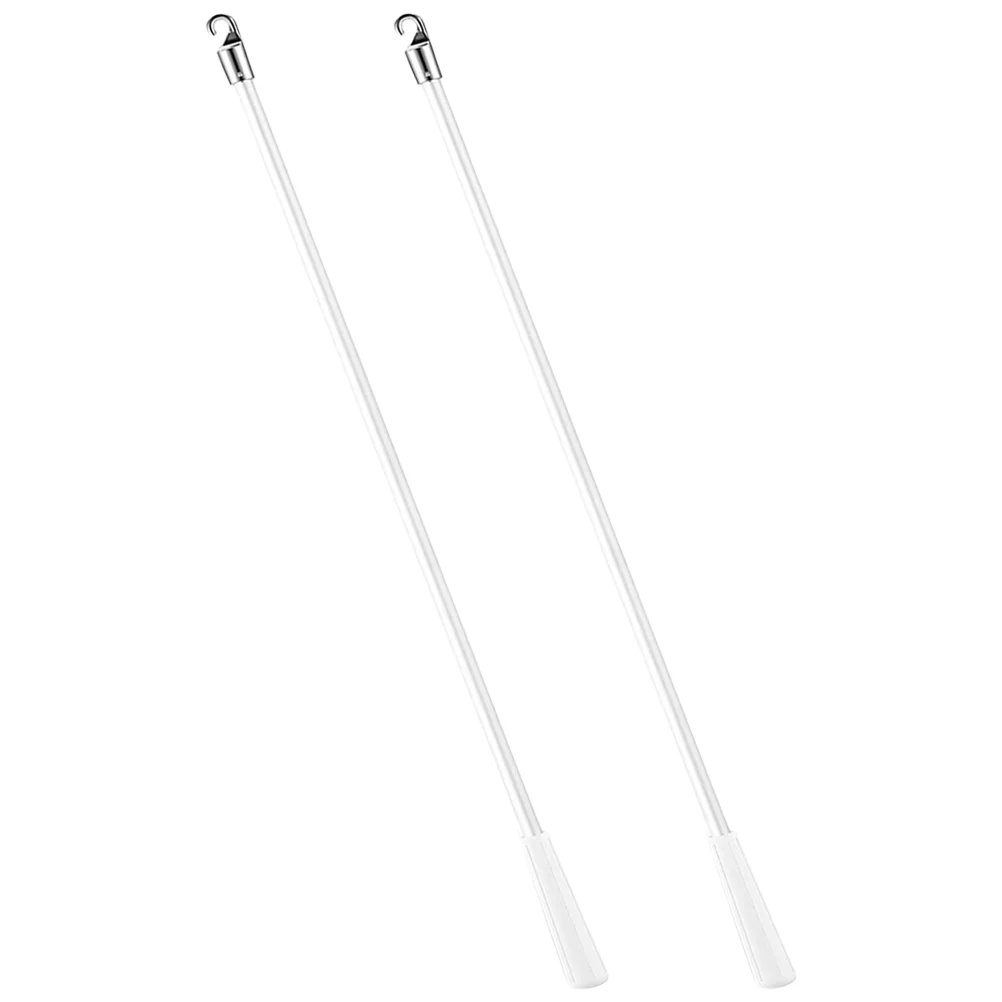 

2 Pcs Venetian Blind Accessories Fiberglass Rod Tilt Wand Hook Plastic Opener Window Stick Replacement