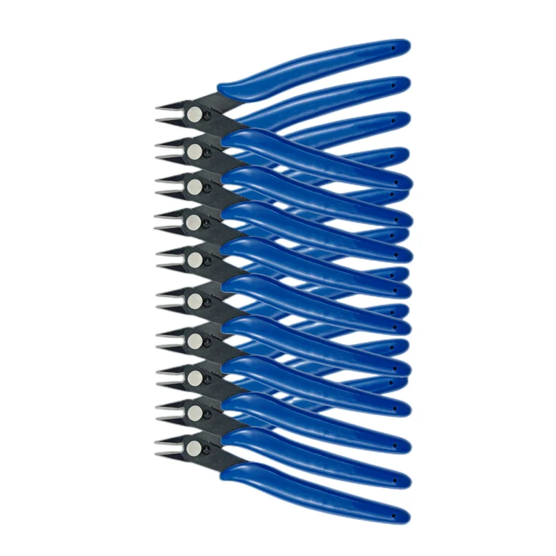 Blue pliers wire cutting machine DIY trimmer diagonal side cutting cable pliers blue pliers hand mini shear flush pliers trimmer