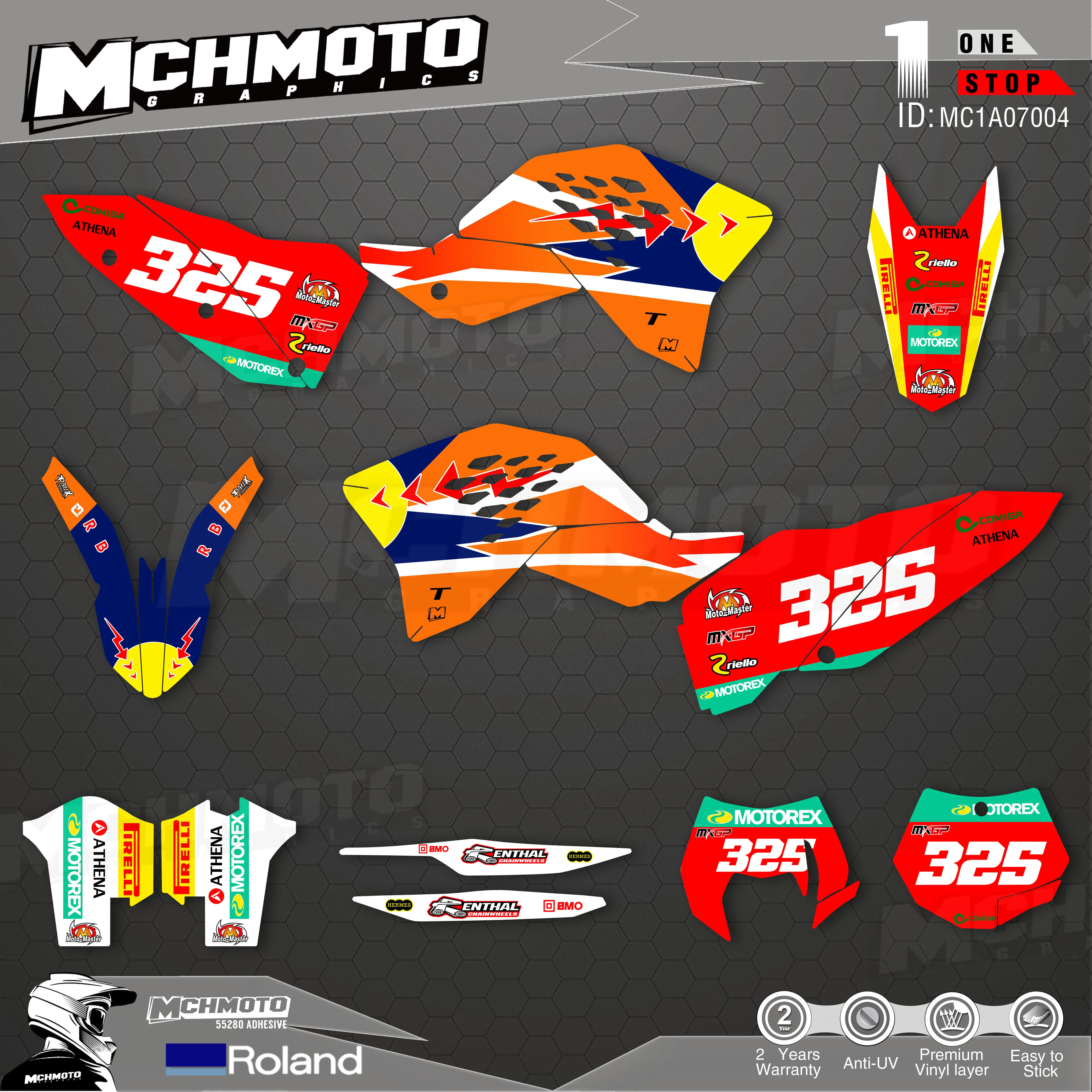 

MCHMFG Customized Team Graphics Backgrounds Decals Custom Stickers For KTM 07-10 SXF 08-11EXC Graphics