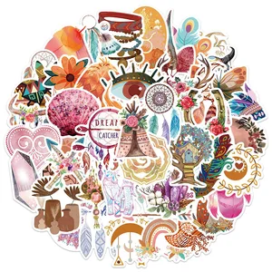 103050pcs vintage cute bohemia art graffiti stickers cartoon aesthetic decals diy scrapbook laptop phone sticker for girl kids free global shipping