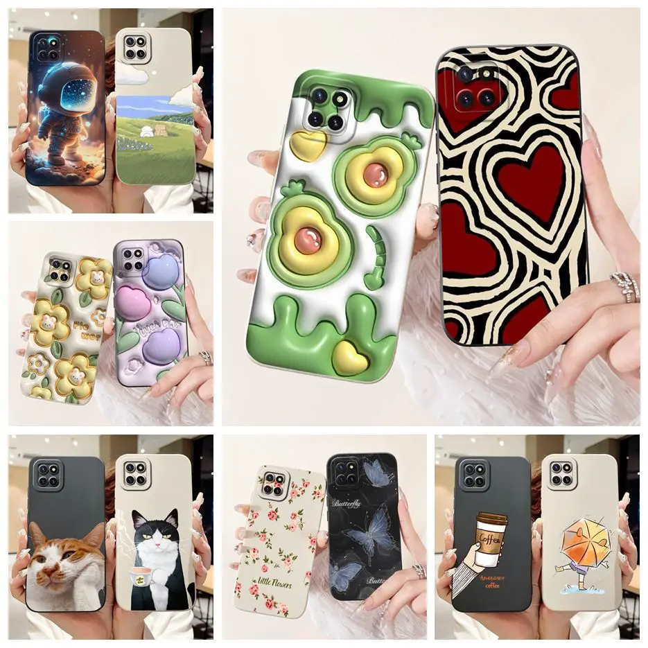 Чехол для Samsung Galaxy Note 10 Lite Женский Стильный чехол яркой расцветки мягкий телефона