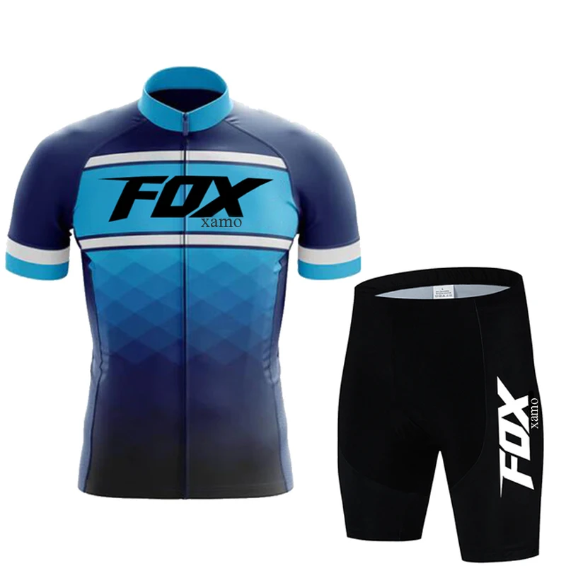 

Комплект велосипедной одежды foxxmo, Мужская футболка с коротким рукавом и защитой от УФ излучения, профессиональная летняя одежда для велоспорта