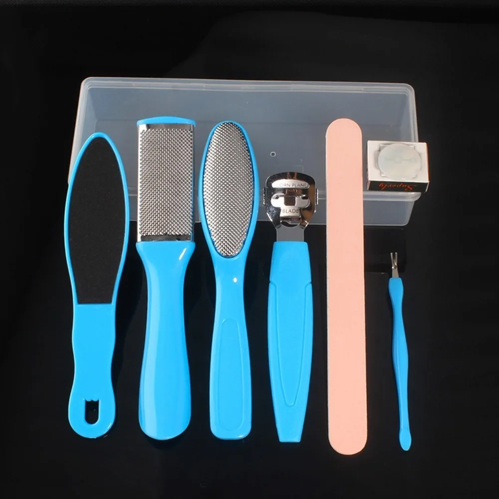 

8Pcs/Set Manicure Foot Care File Set Dead Hard Skin Callus Remover Scraper Pedicure Rasp Tools Feet Care Tool Kit Stainless tool