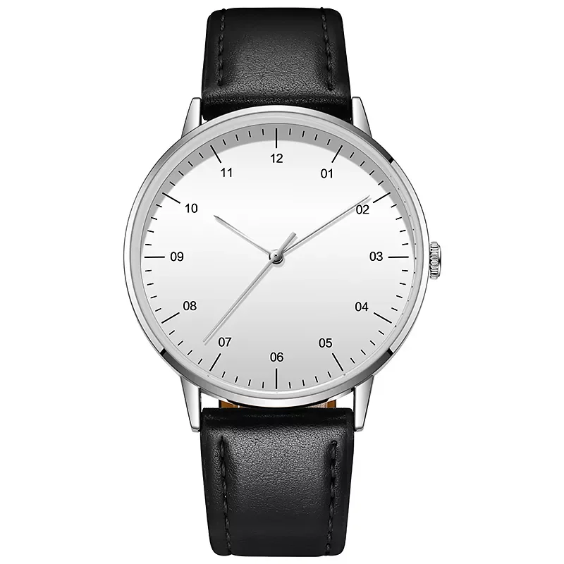 

No Logo Business Watch Japan Movement PU Leather Strap Thin Bezel Simple Design Minimalism