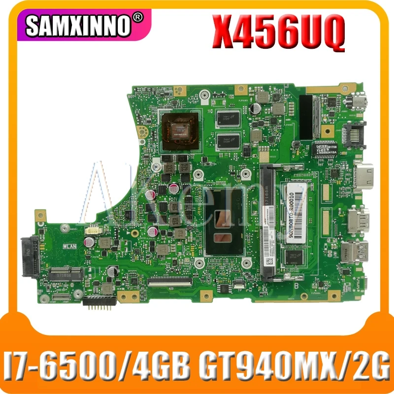 

Материнская плата Akemy X456UQ для ноутбука Asus X456U X456UQ X456UB X456UQK X456UV материнская плата 4GB-RAM I7-6500U GT940M DDR4