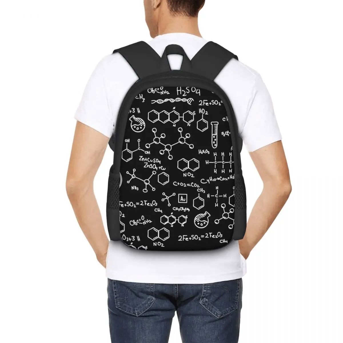 Science Chemistry Pattern Backpack for Girls Boys Travel RucksackBackpacks for Teenage school bag