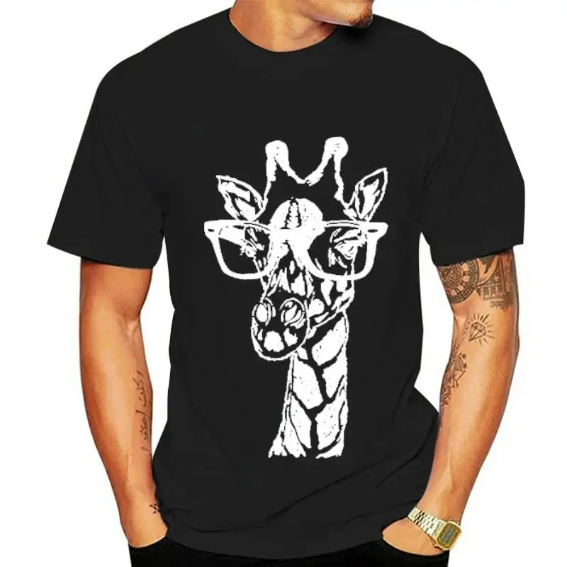 Женская футболка с коротким рукавом принтом жирафа