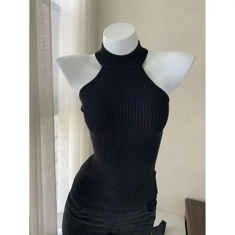 

BEENLE Spring Half High Neck Off-shoulder T-shirt Slim Sexy Bottoming Shirt Vest Female Sleeveless Blouse Korean Fashion Tees