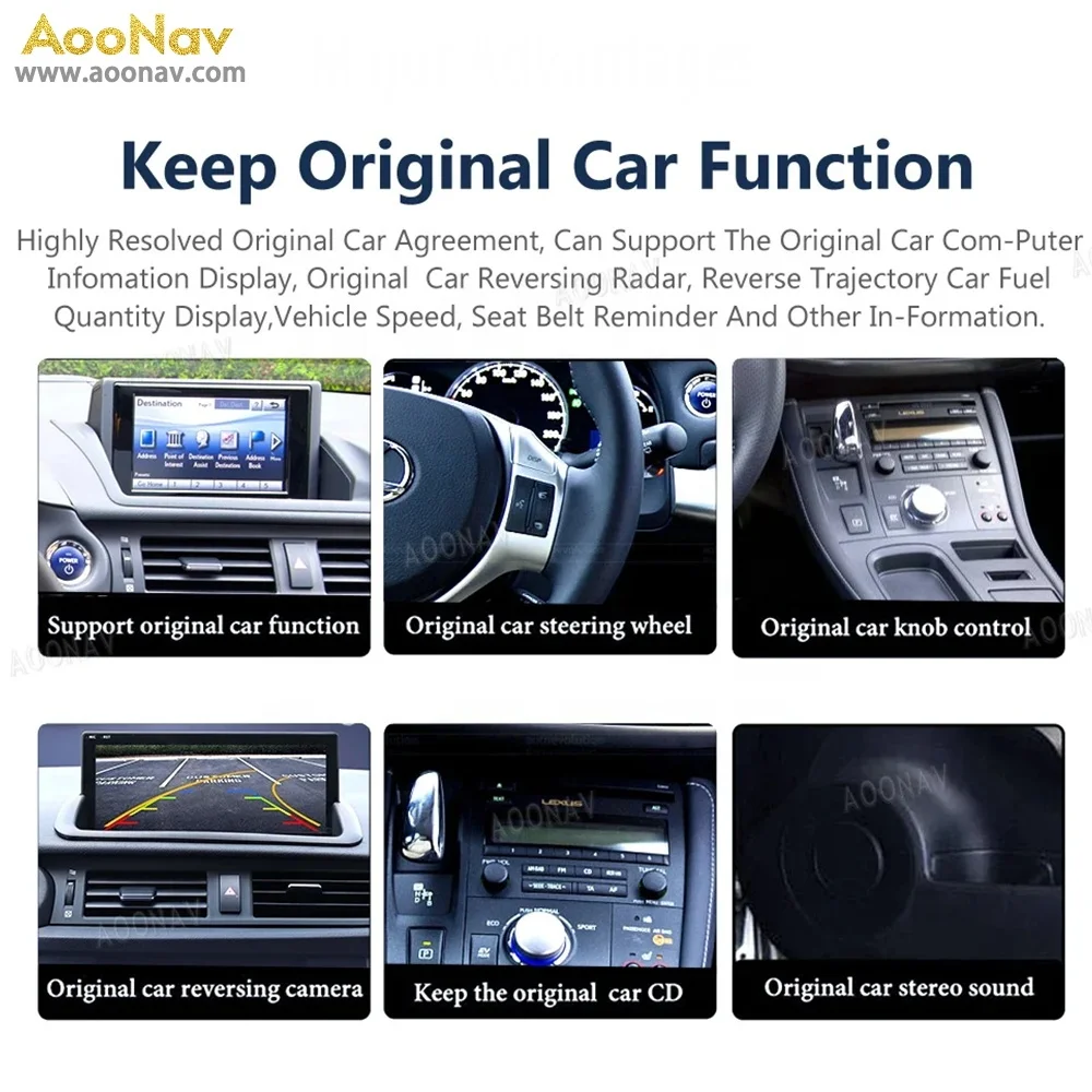 Система AOONAV Linux для Lexus CT CT200h 2014-2020: беспроводной адаптер Apple CarPlay и Android Auto для штатного экрана автомобиля (art.: 3920dc12ecdc6) - 3920dc12ecdc6