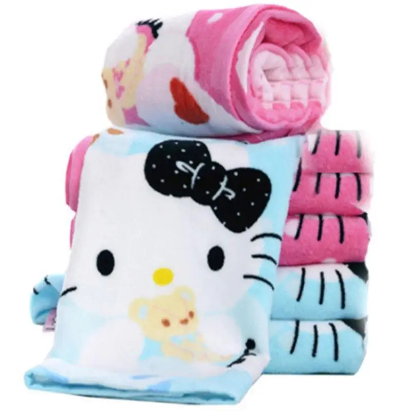 

Милое мультяшное милое Полотенце Hello Kitty, детское повседневное полотенце для лица, Товары для ванной комнаты, домашний маленький подарок