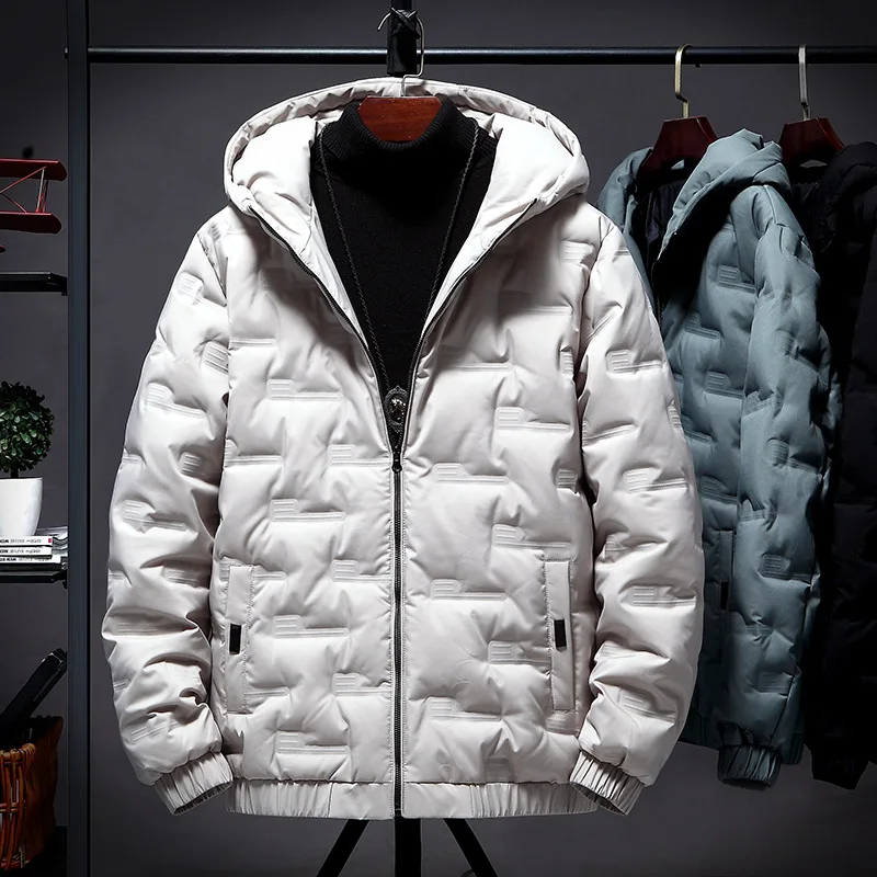 

Warm Thick Men Parka Jacket Winter New Casual Hooded Outerwear Coats Windbreaker Male Windproof Down Jacket Solid Hip Streetwear
