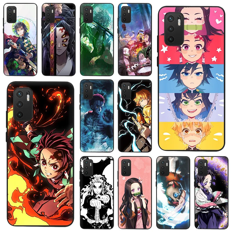 Мягкий чехол для Xiaomi Redmi 10 10c 9a 9t 9 8 Note 11 Pro 11s 11e 10s t 9s Demon Slayer Kimetsu No Yaiba силиконовый чехол для телефона