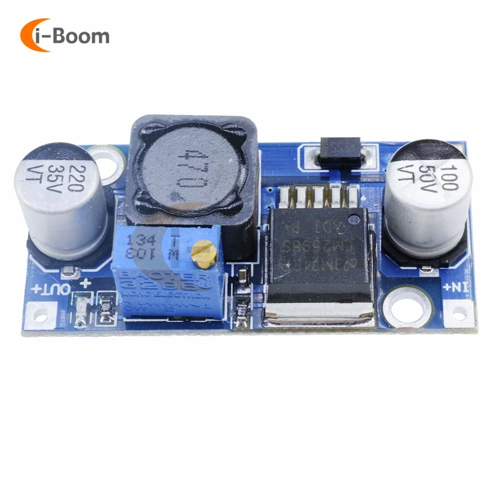 Регулируемая понижающая плата модуля питания LM2596S-ADJ 3-40 В 3A понижающий