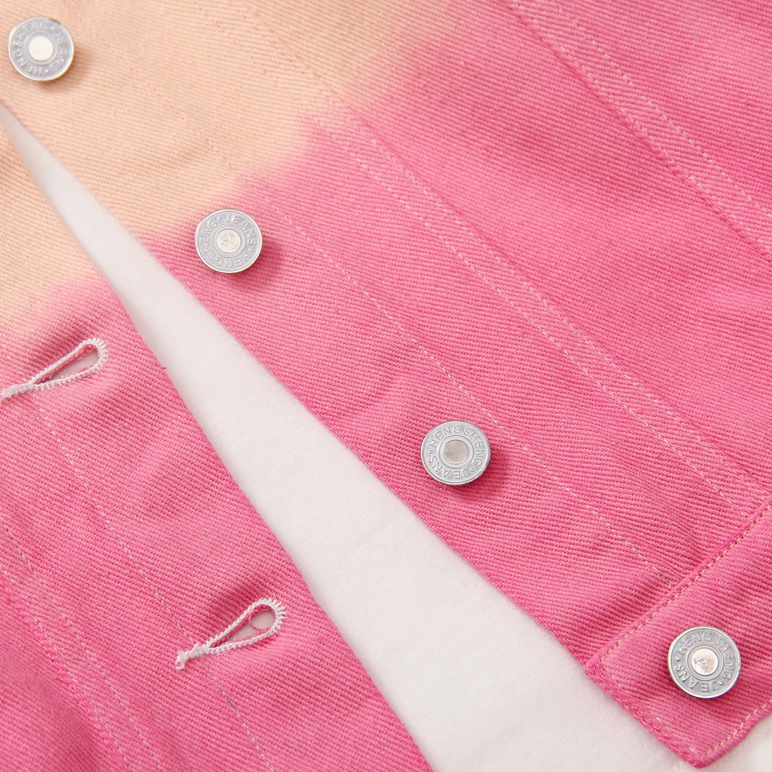 PatPat Toddler Girl Sweet Tie Dyed Colorblock Lapel Collar Denim Jacket Autumn Winter Children's Outerwear Coat Jacket for Kids