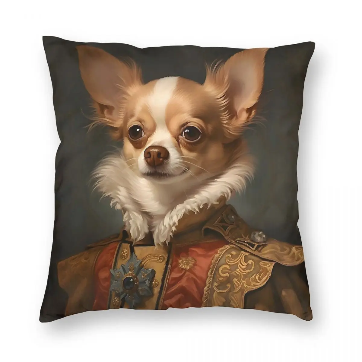 

Декоративная наволочка с портретом чихуахуа, полиэстер/хлопок