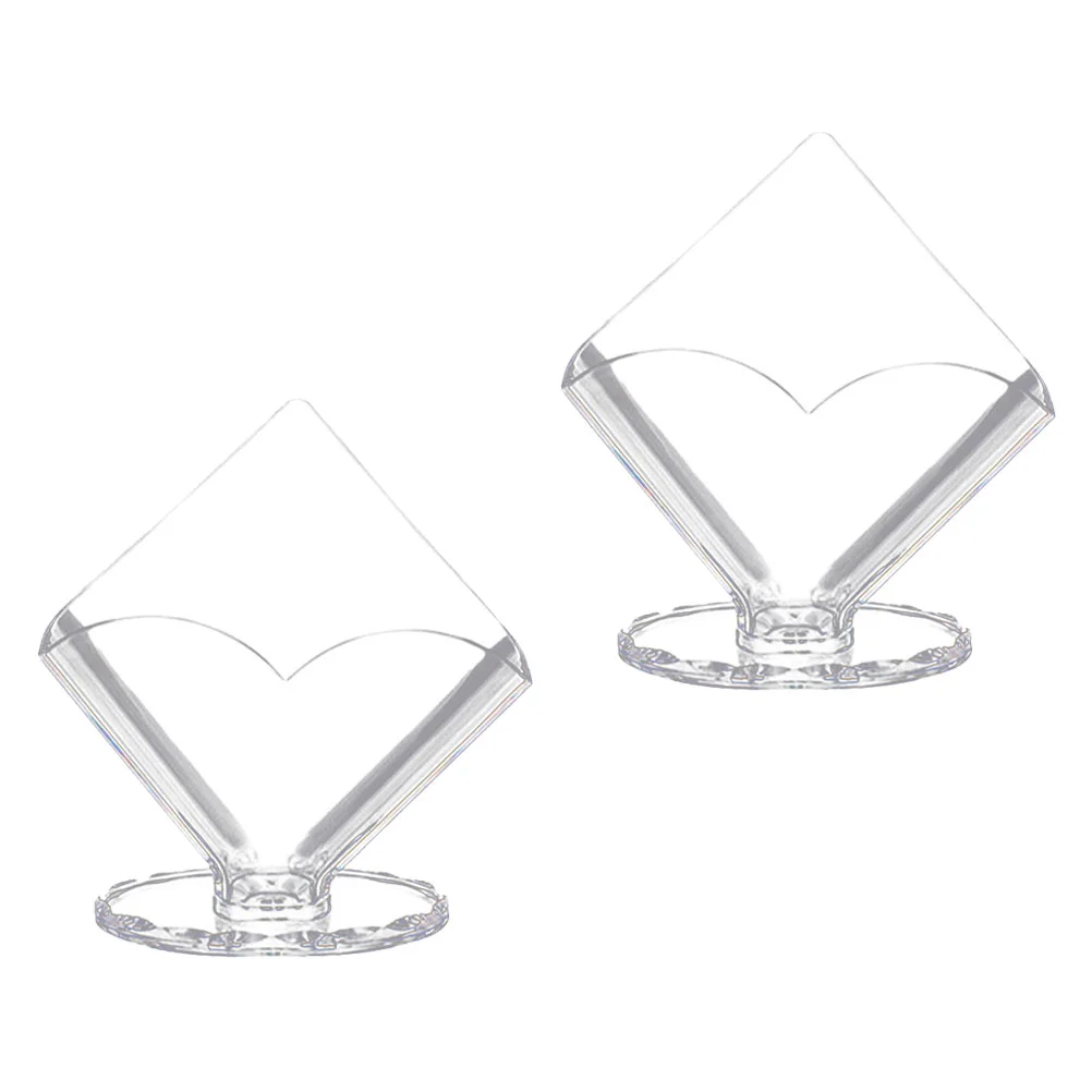 

Tissue Holder Desktop Clear Storage Rack Serviette Holder for Cafe Restaurant