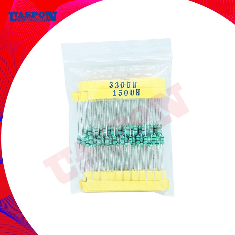 

12valuesx10 шт. = 120 шт. 0307 1/4 Вт 0,25 Вт индуктор 1uH-1MH, образец компонентов, ассортимент, новый и