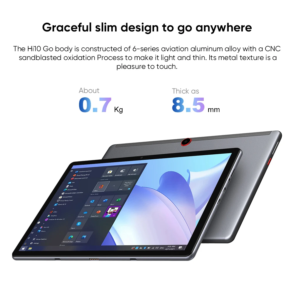 CHUWI Hi10 Go планшет с 10 1-дюймовым дисплеем процессором Intel Celeron N5100 ОЗУ 6 ГБ ПЗУ 1 Windows -