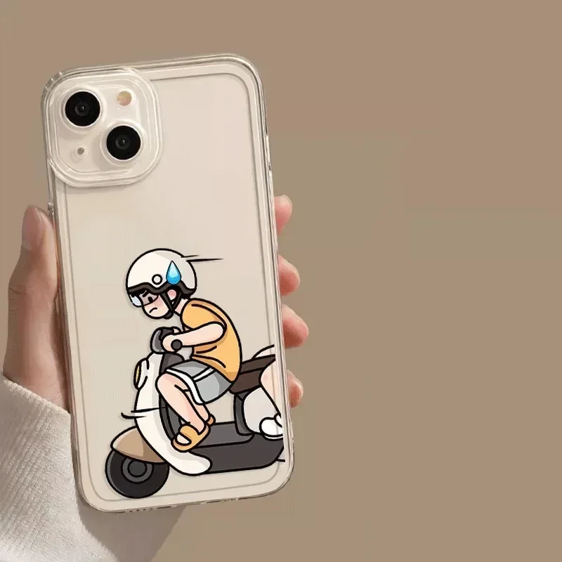 Забавный чехол для телефона с мотоциклетной парой Samsung Galaxy S22 S23 S24 Ultra Plus Cover S22+ S24+